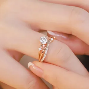 Luxury Planet Orbit-Inspired Adjustable Zarcon Ring for Women