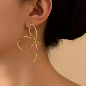 Elegant Geometric Gold-Plated Earrings