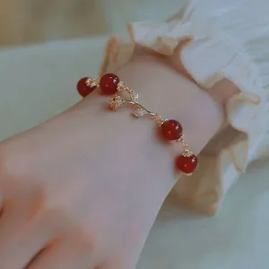 Elegant Red Rose Bracelet
