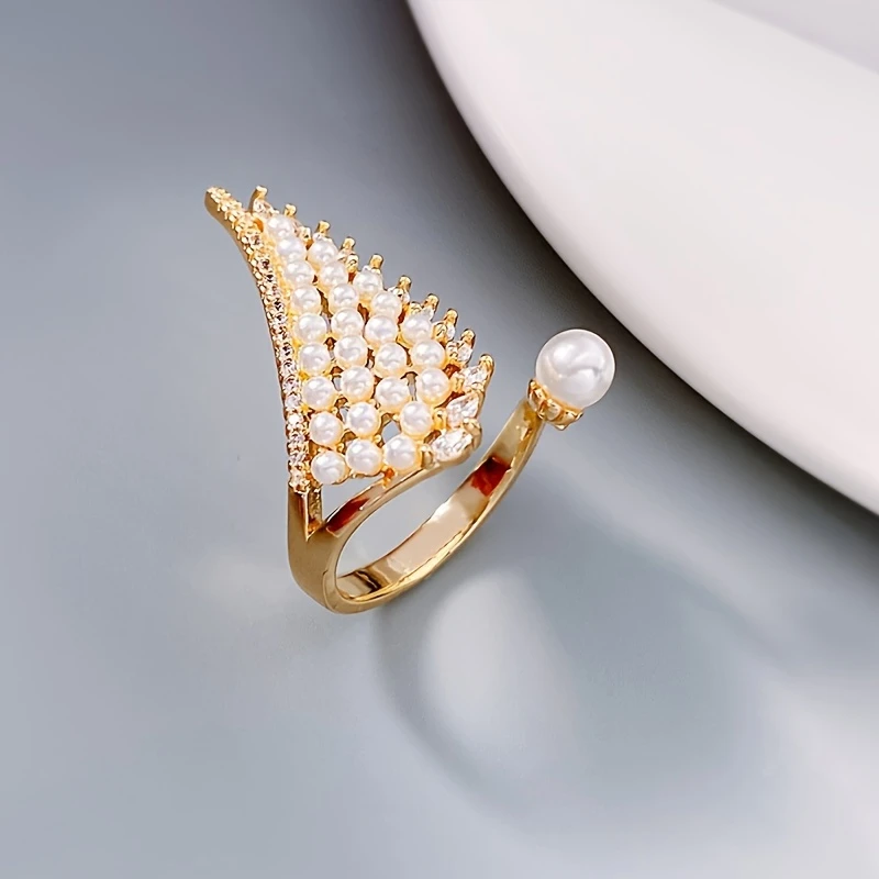 Luxury Adjustable Wing Cuff Ring for Women pic