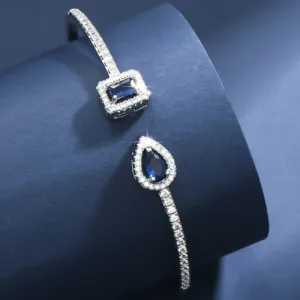 Women’s Elegant Zirconia Open Cuff Bracelet